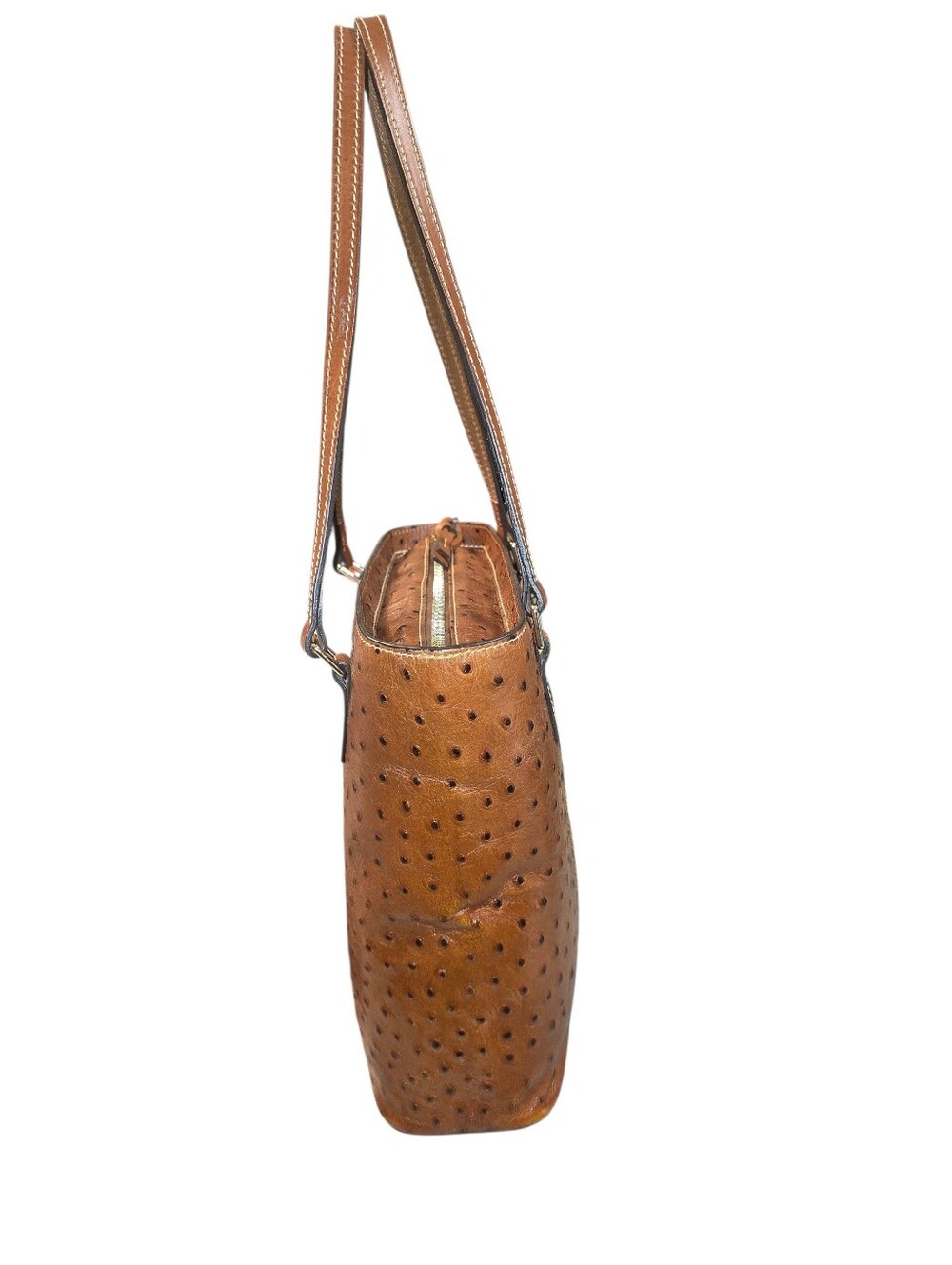 Dooney & Bourke Lexington tote features embossed ostrich leather. - Picture 4 of 11